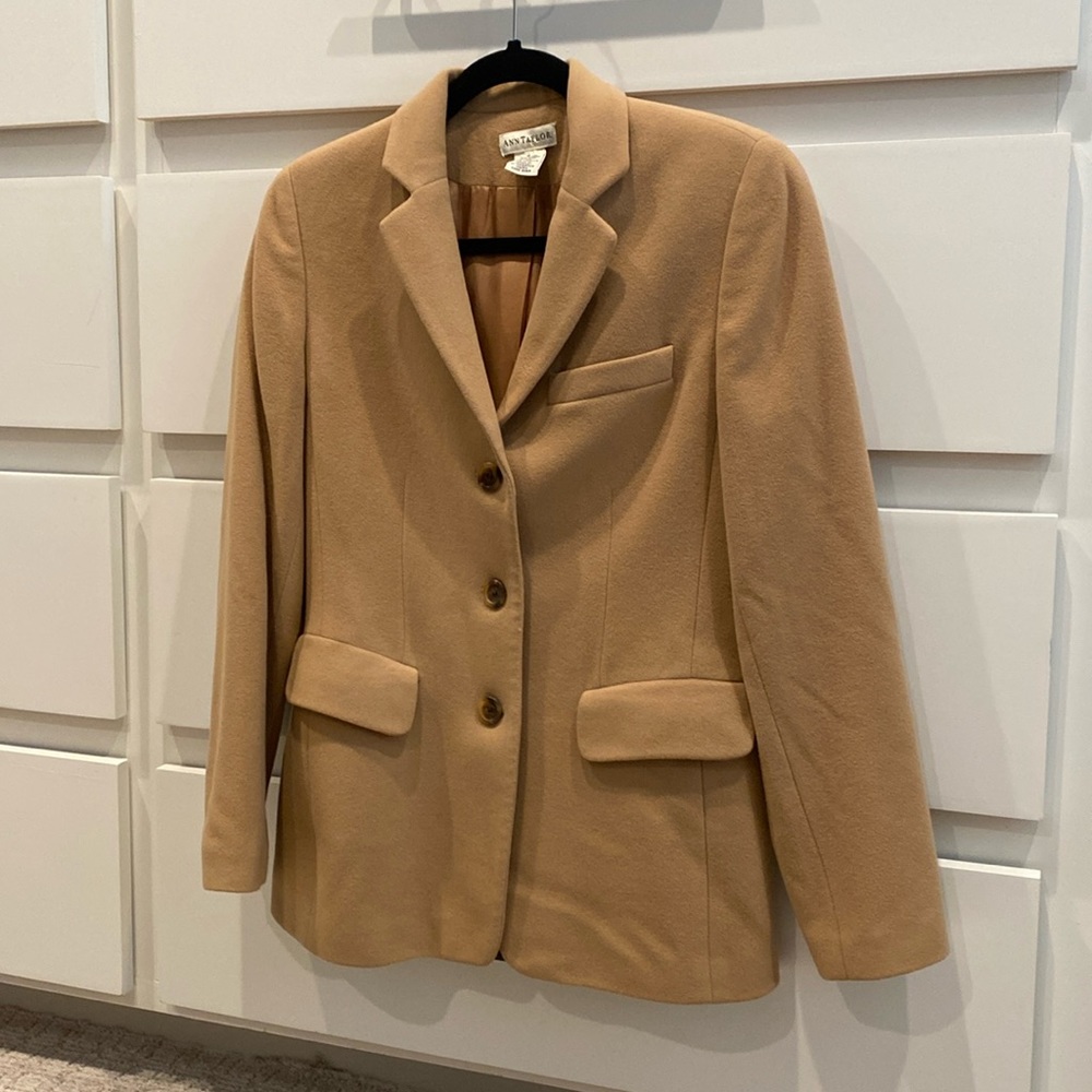 Ann Taylor Camel Wool Blazer